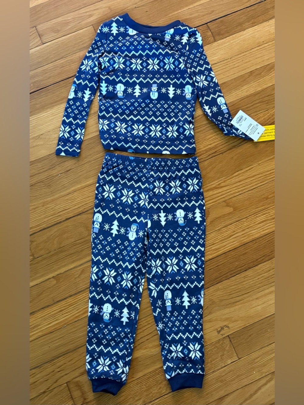Kohl's Blue Snowman & Snowflake Toddler Pajama Set